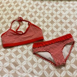Kids swimsuit top and bottoms.